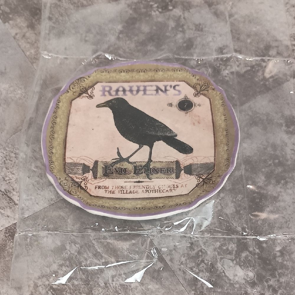 Ravens Evil Elixir Village Apothecary Plate Jewelry Decor